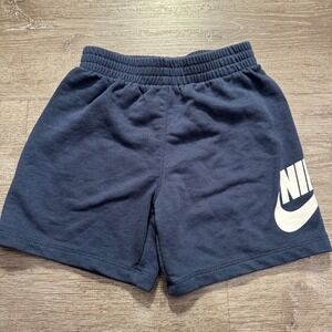 Nike Shorts Boys 6 Blue 5-6 Sportswear Club Fleece Big Swoosh French Terry Youth